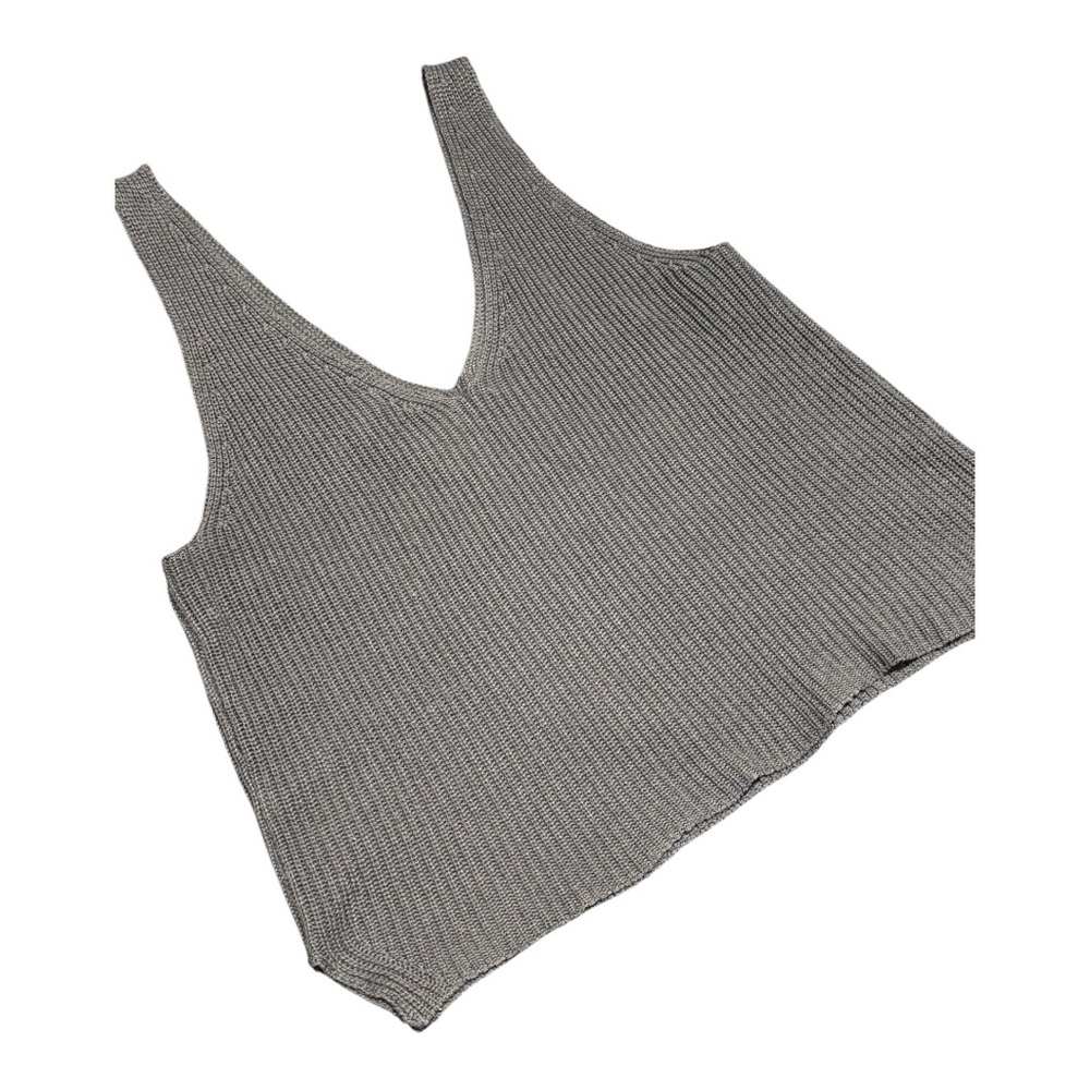Gentle Fawn Lisette Tank Top Knit Small Indigo Blue V-Neck Side Slits Spring - Picture 5 of 11